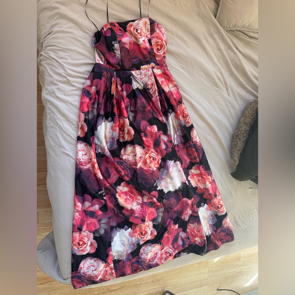 Floral Black Maxi Dress